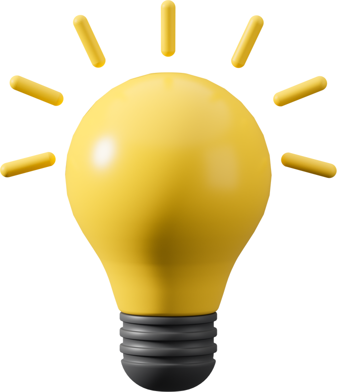 Light bulb 3d illustration